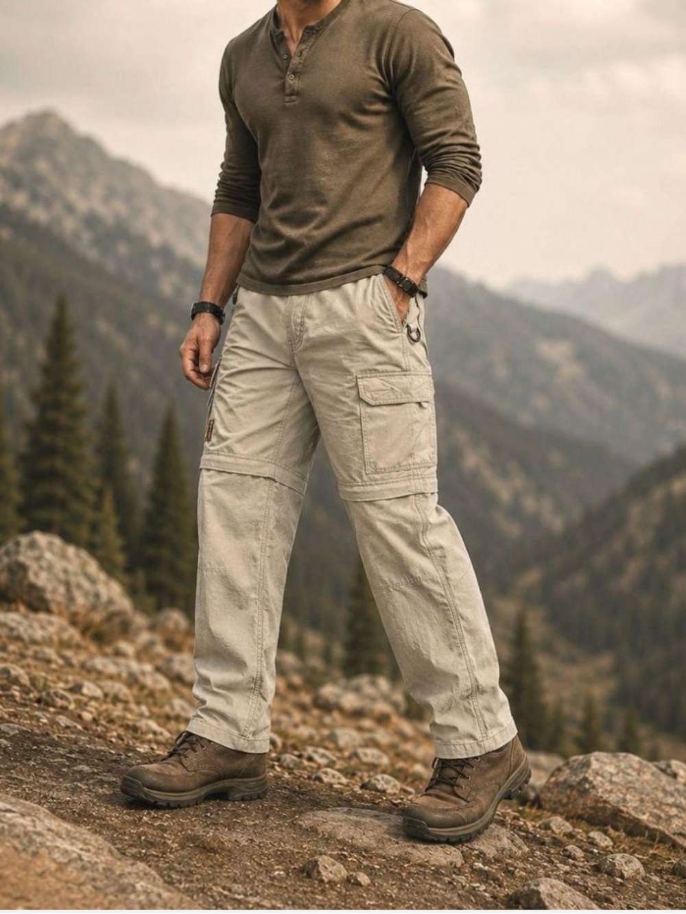 The North Face Men's Cargo Beige Pants Size M